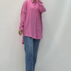 Askı Pembe Tensel Gömlek